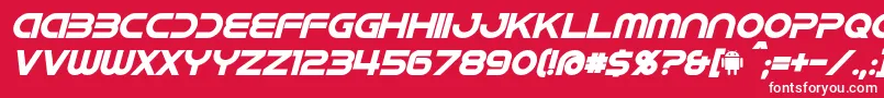 IdroidBoldItalic Font – White Fonts on Red Background