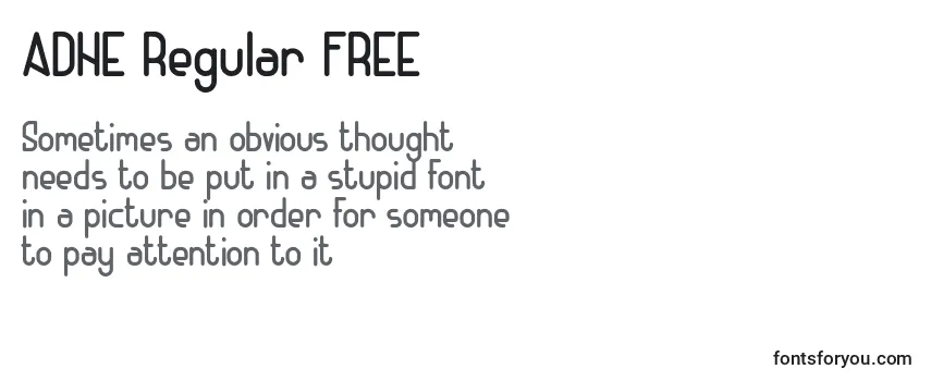 ADHE Regular FREE-fontti