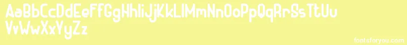 ADHE SANS Bold FREE Font – White Fonts on Yellow Background