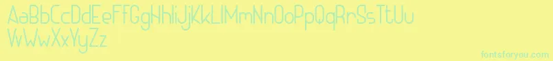 ADHE SANS Light FREE Font – Green Fonts on Yellow Background