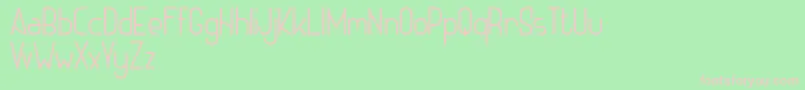ADHE SANS Light FREE-fontti – vaaleanpunaiset fontit vihreällä taustalla