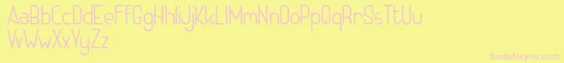 ADHE SANS Light FREE-fontti – vaaleanpunaiset fontit keltaisella taustalla