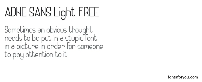 ADHE SANS Light FREE Font