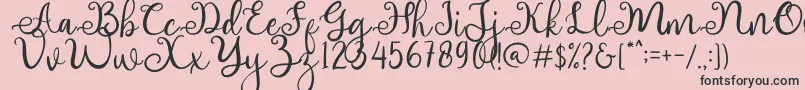 adhellita Font – Black Fonts on Pink Background