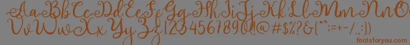 adhellita Font – Brown Fonts on Gray Background