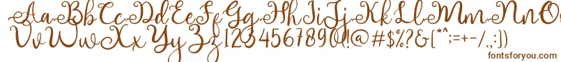 adhellita Font – Brown Fonts on White Background