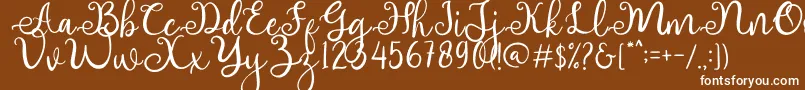 Шрифт adhellita – белые шрифты на коричневом фоне