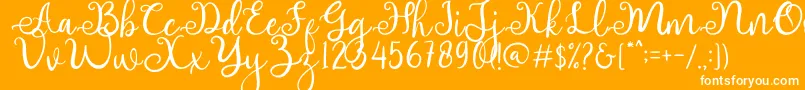 adhellita Font – White Fonts on Orange Background