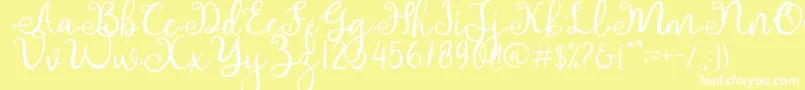 adhellita Font – White Fonts on Yellow Background