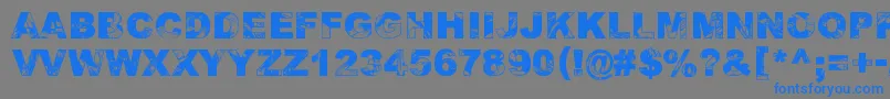 Adieresis, Odieresis  Aring 2 Font – Blue Fonts on Gray Background