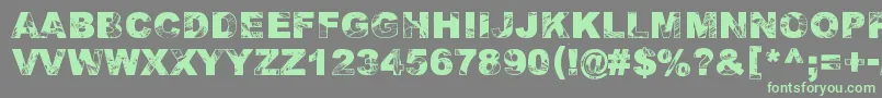 Adieresis, Odieresis  Aring 2 Font – Green Fonts on Gray Background