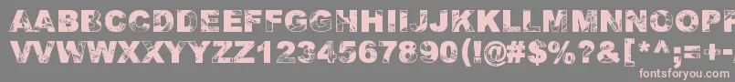 Adieresis, Odieresis  Aring 2 Font – Pink Fonts on Gray Background