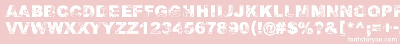 Adieresis, Odieresis  Aring 2 Font – White Fonts on Pink Background