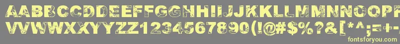 Adieresis, Odieresis  Aring 2 Font – Yellow Fonts on Gray Background