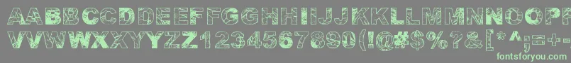 Adieresis, Odieresis  Aring Font – Green Fonts on Gray Background