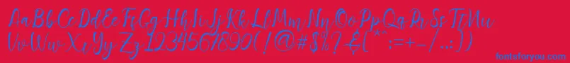 Adiescode Font – Blue Fonts on Red Background