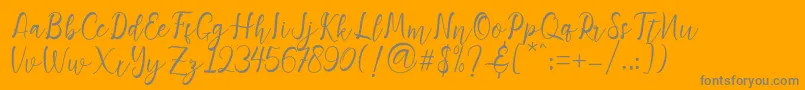 Adiescode Font – Gray Fonts on Orange Background