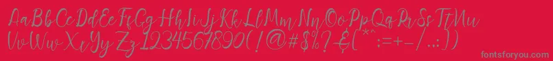 Adiescode Font – Gray Fonts on Red Background
