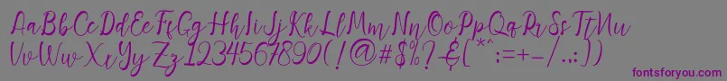 Adiescode-Schriftart – Violette Schriften auf grauem Hintergrund