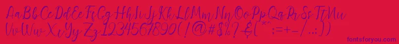 Adiescode Font – Purple Fonts on Red Background
