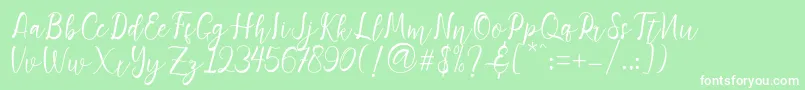 Adiescode Font – White Fonts on Green Background