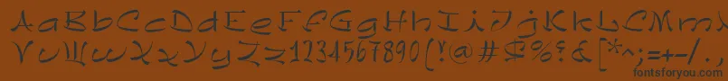 ChinezeLtLight Font – Black Fonts on Brown Background