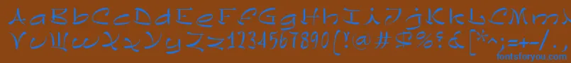 ChinezeLtLight Font – Blue Fonts on Brown Background