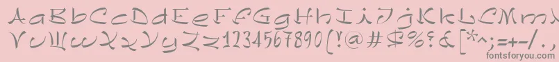 ChinezeLtLight Font – Gray Fonts on Pink Background