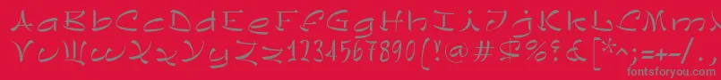 ChinezeLtLight Font – Gray Fonts on Red Background