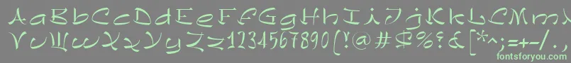ChinezeLtLight Font – Green Fonts on Gray Background