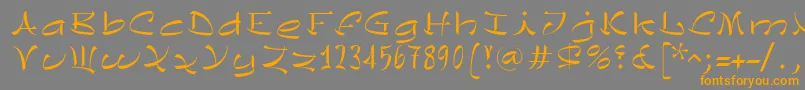 ChinezeLtLight Font – Orange Fonts on Gray Background