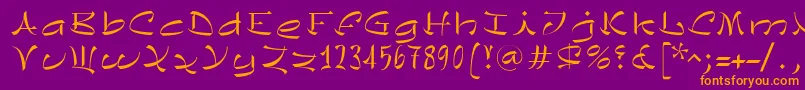ChinezeLtLight Font – Orange Fonts on Purple Background
