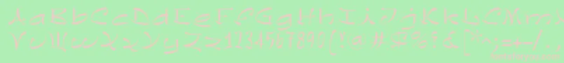 ChinezeLtLight Font – Pink Fonts on Green Background