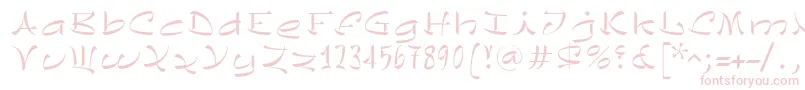 ChinezeLtLight Font – Pink Fonts on White Background