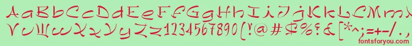 ChinezeLtLight Font – Red Fonts on Green Background