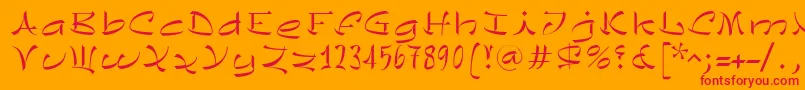 ChinezeLtLight Font – Red Fonts on Orange Background