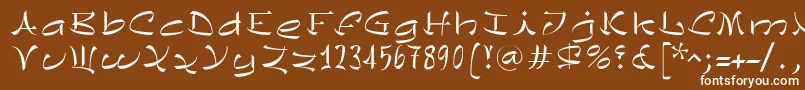 ChinezeLtLight Font – White Fonts on Brown Background