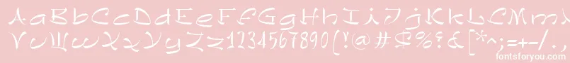 ChinezeLtLight Font – White Fonts on Pink Background