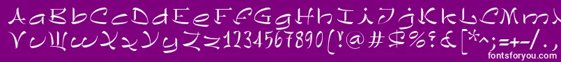 ChinezeLtLight Font – White Fonts on Purple Background