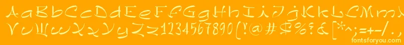 More about ChinezeLtLight Font ChinezeLtLight Font – Yellow Fonts on Orange Background