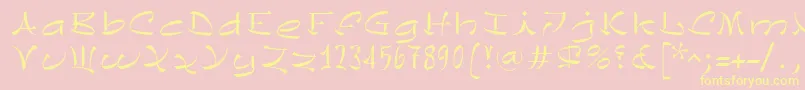 ChinezeLtLight Font – Yellow Fonts on Pink Background