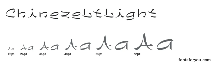 ChinezeLtLight Font Sizes