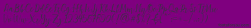 Adiescode Font – Black Fonts on Purple Background