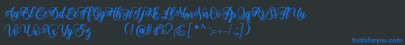 fuente adinda script – Fuentes Azules Sobre Fondo Negro