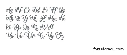 Schriftart Adinda script