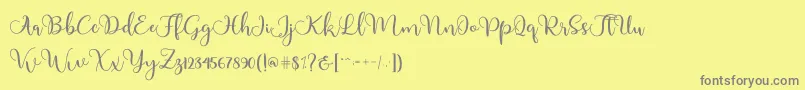 Adinda Font – Gray Fonts on Yellow Background