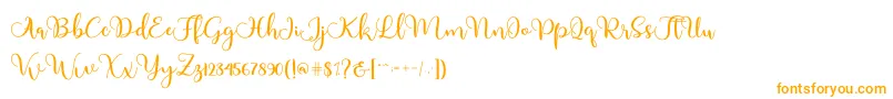 Шрифт Adinda – оранжевые шрифты