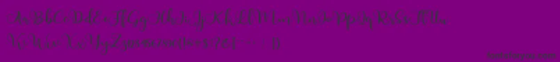 Czcionka Adinda – czarne czcionki na fioletowym tle