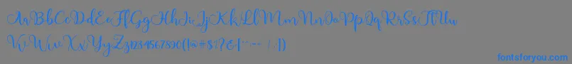 Fonte Adinda – fontes azuis em um fundo cinza
