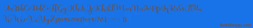 Adinda Font – Brown Fonts on Blue Background